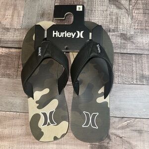 Hurley Black and Camo Flip Flops